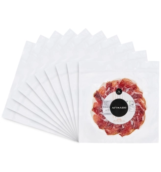 PACK 10 SOBRES JAMÓN DE CEBO IBÉRICO 50% RAZA IBÉRICA (100g)