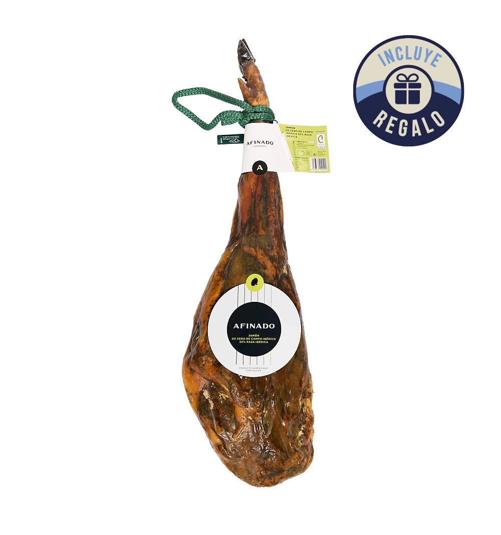 JAMÓN DE CEBO DE CAMPO IBÉRICO 50% RAZA IBÉRICA (8 - 8.5kg) JAMÓN DE CEBO DE CAMPO IBÉRICO 50% RAZA IBÉRICA (8 - 8.5kg)